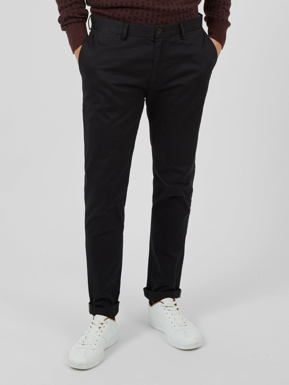 Pantalon Ben Sherman Signature Skinny Stretch Chino Noir | RNF-17388199